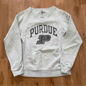 Purdue University Champion Gray Collegiate Long Sleeve Crewneck Sweatshirt